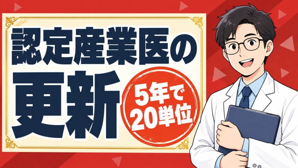 認定産業医の更新。5年で20単位